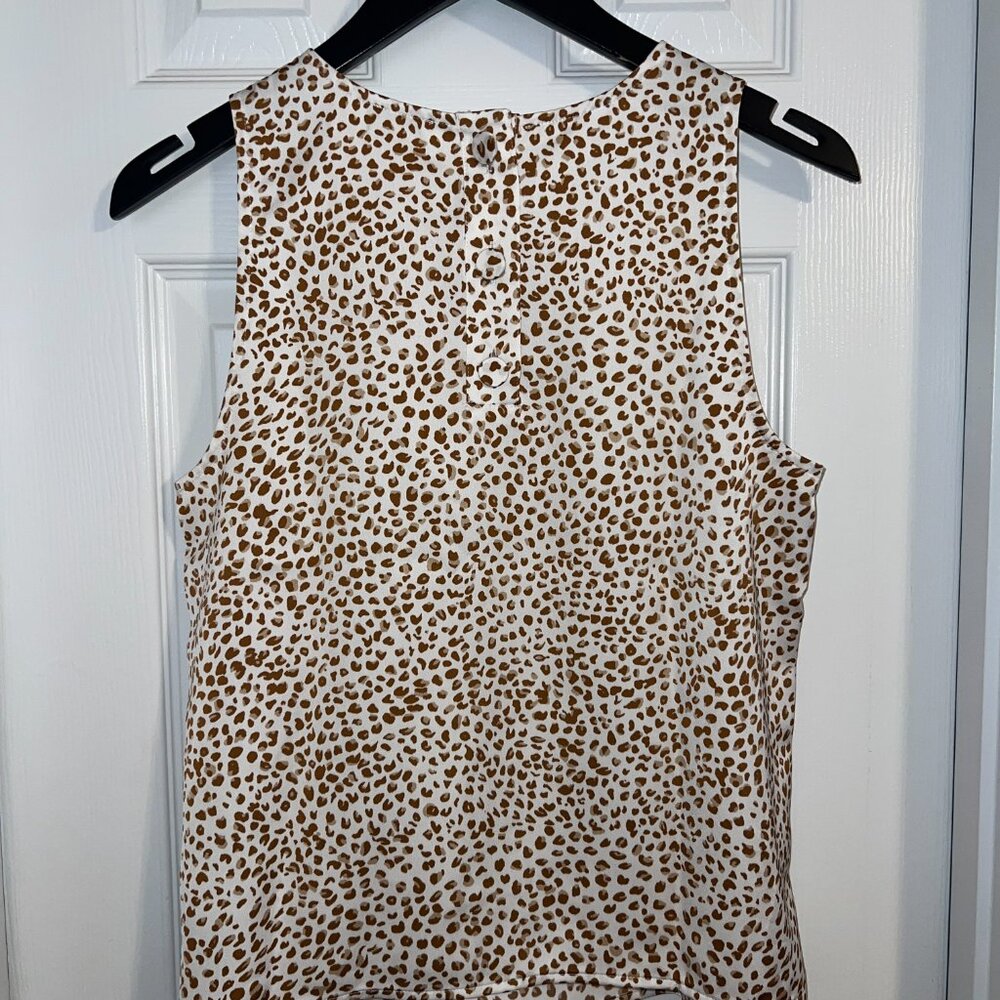 J. Crew Factory Printed Button-Back Shell - Picture 2 of 2